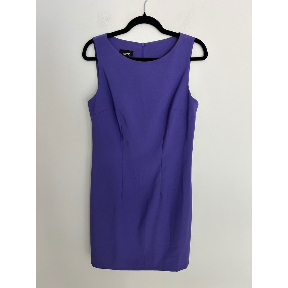 Alyx Purple Sleeveless Sheath Dress Size 10 Stretch Crepe Cocktail Office Wear